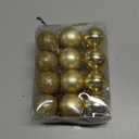 GOOTRADES Set of 24 Mini Shatterproof Christmas Balls Tree Ornaments Party Decoration, 3cm/1.1'' (Gold)
