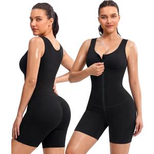 Junlan Sauna Suit Women - Full Body Sleeveless Sauna Jumpsuit with Zipper Waist Trainer