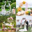 SuuWoee Arch Backdrop Stand Set of 2 With Cover (7.2FT+6FT) Gold Metal Wedding Arch Balloon Stand With Cover for Birthday Party Baby Shower Graduation Ceremony Decoration