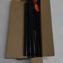 Black Shower Curtain Rod 32-80 Inches, No Drilling Tension Curtain Rod, Rust Proof Adjustable Spring Rods for Bathroom and Window, Stainless Steel