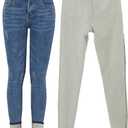 Yehopere Women's Winter Fleece Lined Jeans Slim Fit Warm Skinny High Waist Denim Jean (Large, Light Blue)