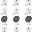 12Pack Magnetic Clips Heavy Duty, Magnet Clips for Fridge, Refrigerator Magnets with Clips, No-Scratch Strong Magnetic Clips Display Paper Fasteners on Home& Office& Teaching (White)