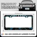 HCSS Map License Plate Frames - 2 Pack Funny Earth Map License Plate Holder, Aluminum Metal Rust-Proof Waterproof Car Decorative Tag Frame for Standard US 12x6 Inch