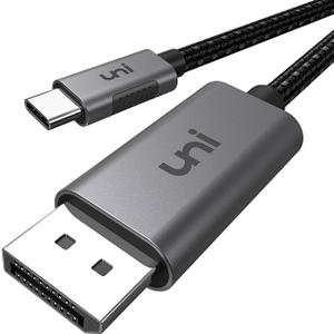 uni USB C to DisplayPort Cable for Home Office (4K@60Hz, 2K@165Hz), Sturdy Aluminum USB Type-C to DisplayPort Cable [Thunderbolt 3/4 Compatible] for MacBook Pro/Air, iPhone 15 Pro/Max, XPS, Surface (6FT)