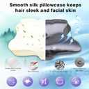 Pain Relief Cooling Pillow for Neck Support Adjustable Cervical Pillow Side Sleeping Memory Foam with Super Soft and Cooling Satin Pillowcase Grey