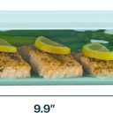 Pyrex Colors Tinted (11 Cup) Tinted Glass Large Rectangular Food Storage Container, Snug Fit Non-Toxic Plastic BPA-Free Lids, Freezer Dishwasher Microwave Safe, Aqua