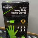 Heavy Duty Industrial Nitrile Gloves with Raised Diamond Texture, 8-mil, Latex Free (Green/Dark Green/Yellow) XL