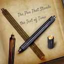 Pen C, Durable Aluminum Alloy EDC Pen, with 100+ Replacement Refills - Ballpoint, Rollerball, Gel. Auto-Adjusting Refillable Pen, Best Writing and Sketching Gift for Men and Women_Black