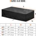 2025 Upgraded FabricSaking 6/7/8/9 Ft Pool Table Cover Waterproof, Heavy Duty Billiard Table Cover Indoor & Outdoor, 89" L x 46" W x 32" H, (7 Feet, Black)