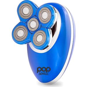 Pop Sonic Shaver for Women (Blue) - 5 Head Women's Electric Shaver - 360 Degree Flawless Hair Remover for Women w/Battery, USB Charging Cord, Cleaning Brush & Manual | Waterproof Trimmer for Women