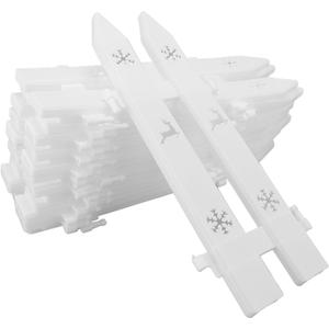 20PCS Xmas Tree Decorative Fence, Plastic Fence Picket Fence, Christmas Xmas Tree Wedding Party Decoration, Gate Barrier for Kids, Dogs, Pet, Miniature Home Garden Border Grass