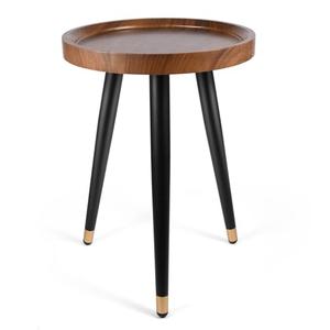 KGPLOME Plant Stand Indoor,Mid Century Walnut Wood Plant Table, Heavy Duty Metal Tall Flower Pot Stand,Modern Round Small Side End Table with Raised Design(12"x17") (2, 12 x 17 in)
