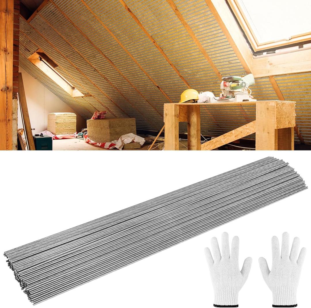 180 Pcs Insulation Support Wire - 16 Inch 1080 High Carbon Steel Insulation Wire Metal Insulated Support Rods for for Attic Flooring, Ceiling and Wall Insulation