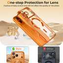 for iPhone 17 Pro Case with Privacy Screen Protectors [Non-Yellowing] Shockproof Slim Metallic Glossy Luxury Cover for Girl Women Men Cases Phone Case for iPhone 17Pro Cover-Blue