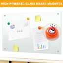 H-Qprobd White Board 24x18 Magnet Dry Erase Boards Frameless Magnetic Glass Whiteboard for Wall, Wall Mounted Whiteboard Includes 12 Magnets, 8 Markers and 2 Erasers