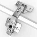 Chibery 2 Pack 135 Lazy Susan Corner Hinge, Adjustable Three-Dimensional Hinge Base,3D Adjustment Full Overlay Concealed for Kitchen Cabinet Replacement Hardware, Cupboard Folded, Folden Door