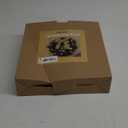 Hausse Lighted Christmas Wreath with Metal Hanger, Pre-lit Xmas Wreath with Large Golden Bow & Balls, Battery Operated with 40 LEDs Lights, for Front Door Gate Wall Christmas Party Decorations (15 Inch)