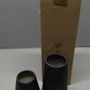 Black Ceramic Vase, GUKJOB Small Cute Flower Vase for Pampas Grass, Home, Living Room, Dining Table, Farmhouse, Office Decor, Bedroom, Table, and Kitchen Shelf (Black - 2Pcs)