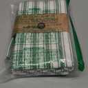 Native Fab 100% Cotton Beige Kitchen Towels - 16x26 inches - Set of 12 - Basket Weave Stripe Dish Towels for Cleaning, Drying Dishes, Absorbent Dish Cloths Set with Hanging Loop - Beige White