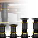 4 Pcs Adjustable Height Bed Support Legs 6.9-9.8 inch, Bed Frame Center Support Legs for Bed Frame/Bed Center Slat,Bed Support Reinforcement Parts Bed Slats Support Leg Bed Replacement Legs