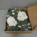 Noamus 2 Pack Artificial Wedding Arch Flowers, 28/20 Floral Swag Arrangement Set, Wedding Welcome Signs Floral Decorations Kit for Ceremony Reception, Backdrop Table Decor, Drap Not Included