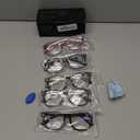 CCVOO Reading Glasses for Women/Men, Eyeglasses, Blue Light Readers for Women/Men, Computer Eye Glasses, Cheaters, Magnification Strength: 2.0 x (2 Black/Turtle/Red/Dark Blue)