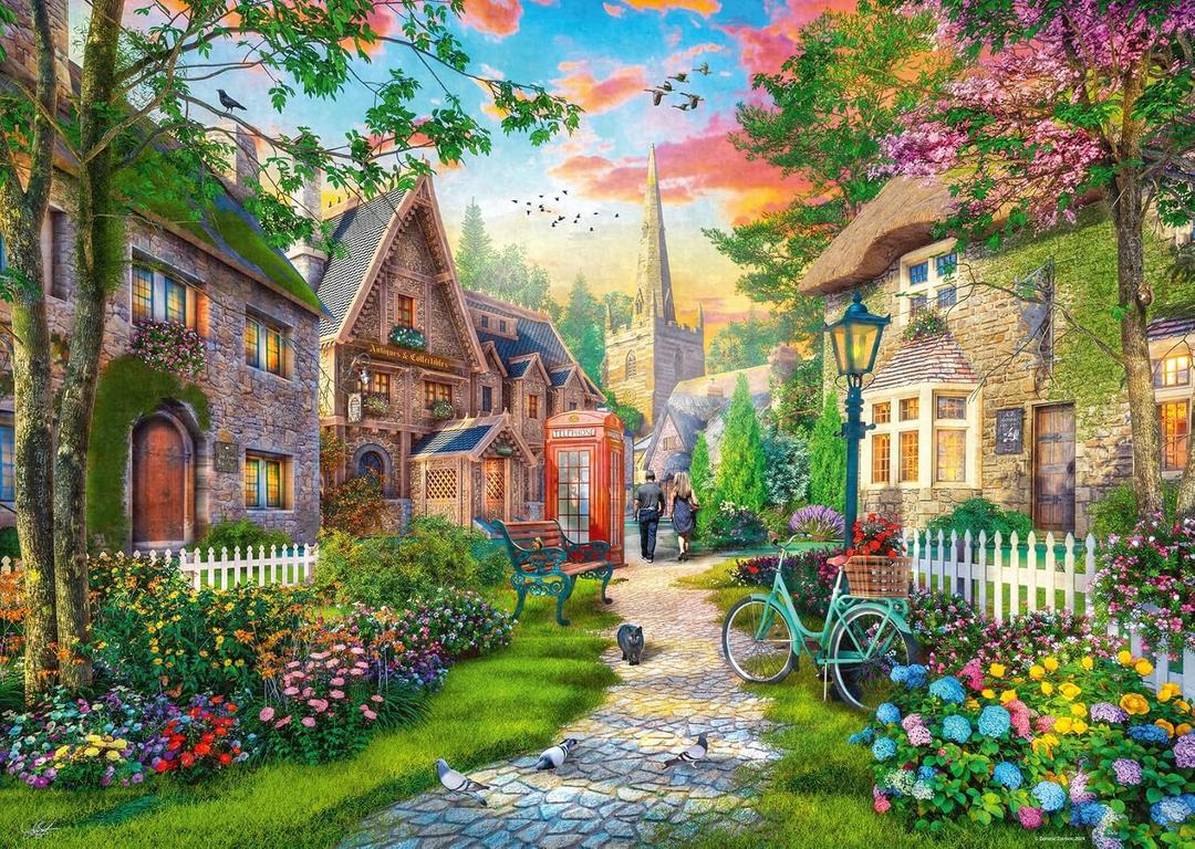 Ravensburger Church Lane 1000 Piece Jigsaw Puzzle for Adults | Unique, Pieces | Anti-Glare Surface | FSC Certified, Eco-Friendly 