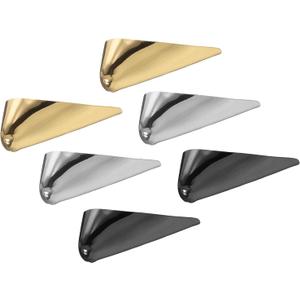 uxcell 6Pcs Metal Shoes Pointed Protector High Heel Toe Caps Cover Durable Shoe Tip Cover Pointed Shoe Head Tips Cap for Shoe Protection Repair, Shoe Protection (Gold/Silver/Black, 30mm)