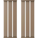 Builders Edge 070120051385 Standard Three Spaced, Board-n-Batten, Includes Matching Installation Spikes (Per Pair) Vinyl Shutters, 51-in. H, 385-French Roast