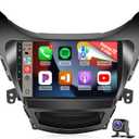 Naifay 8Core Android Car Radio for Hyundai Elantra 2011 2012 2013, 9" IPS Touchscreen for Elantra Radio with Wireless Carplay Android Auto/ Bluetooth/ Wi-Fi/ FM/ GPS/ SWC/ Camera/ MIC