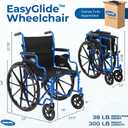 Invacare Wheelchair for Adult, Compact Folding Manual Wheel Chair with Flip-Back & Removable Desk-Length Arms, Fold-Down Backrest, Lightweight Design, Swing-Away Footrests, 300lb Weight Capacity