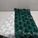 Artoid Mode Christmas Trees Green Soft Plush Faux Fur Jacquard Christmas Table Runner, Holiday Kitchen Dining Table Decoration for Home Party Decor 13x60 Inch