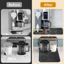 2 x Palksky Silicone Mat for Ninja Swirl Ice Creami Maker,1 Set of 2 Silicone Pad for Ninja Soft Serve Cream Machine Accessories and Creami Pint Containers,Black