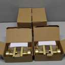 Goldenwarm Gold Door Knobs Interior, Privacy Brushed Brass Interior Door Knobs, Heavy Duty Zinc-Alloy Brushed Gold Indoor DoorKnob for Bedroom Bathroom 6 Pack