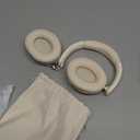 RORSOU B8 Bluetooth Headphones Over Ear, 6 EQ Music Modes and 50H Playtime Deep Bass Wireless Headphones with Mic, Lightweight Folding HiFi Stereo Headset for iPad/Travel/Tablet/PC/Home Beige White