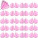 Lenwen 40 Pack Pom Poms Cheerleading Sports Dance Spirited Plastic Cheer Pompom Cheerleading Poms with Handles for Adults Rooters Sports Team Cheering Party
