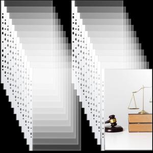 500 Pcs 8.5 x 14 Legal Size Heavyweight Clear Sheet Protectors, Heavy Duty 11-Hole Fit for 3 & 4 Ring Binder, Plastic Page Thick Document Protector, Binder Sleeves for Cards Photo Archive
