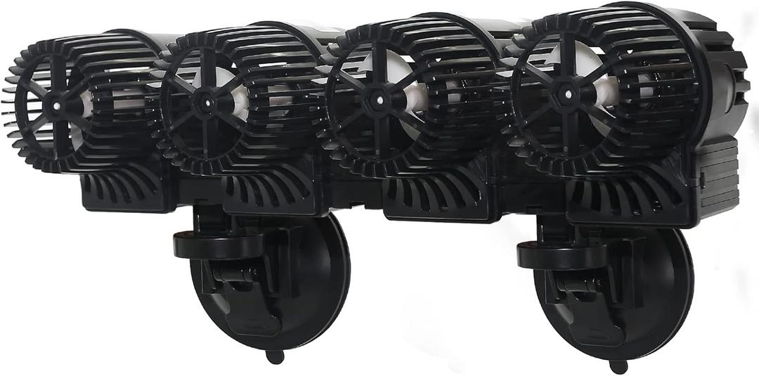 Upettools 12680 GPH Wave Maker Aquarium Circulation Pump - 4-Head Powerful Submersible Powerhead for Fresh & Saltwater Tanks (180-300 Gallons) with Adjustable Flow - Black