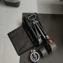 Foldable Wagon Cart - Heavy Duty, Compact Storage, Versatile Use for Beach, Gardening, and More (Black)