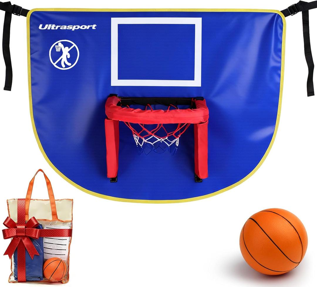 Kids Indoor Basketball Hoop Set with Soft Foam mini Ball & Adjustable Straps, 35.5"x25.6" Easy Setup for Home, Kindergarten & Trampoline Fun, Great Toy Gift for Toddler (Ages 3-8)
