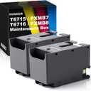 T6715 T6716 Ink Maintenance Box for Workforce WF-3820 WF-4830 WF-4730 WF-4740 WF-4820 EC-4040 EC-4030 WF-4720 WF-C5710 WF-C5790 EC-4020 WF-C5210 WF-4734 Printer(PXMB7/PXMB8) (2 Packs)