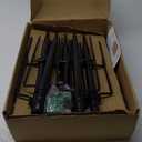 6 Pack 10 ft Heavy Duty Metal String Light Poles Adjustable Outdoor Lighting Stand for Patio,Backyard,Garden,Party & Wedding Rustproof & Sturdy with Hooks