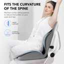 Ergonomic Waist Support and Seat Cushion, 2-in-1 Memory Foam Pad, Hollow Design for Coccyx, Suitable for Office Chairs, Car Safety Seats and Household Use - Relieves Lower Back and Hip Pain (Grey)
