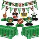 Football Party Decorations,Honeycomb Centerpieces,Triangular flags and rugby-themed and Football Tablecloth, Football Birthday Party Tailgate Party Decorations
