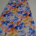 OYOANGLE Women's Floral Print Sleeveless Strapless Draped Backless Bodycon Summer Maxi Tube Dress (Large, Multicolor)
