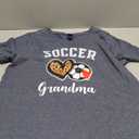 Soccer Grandma Leopard Heart Grandmother T-Shirt (X-Small)