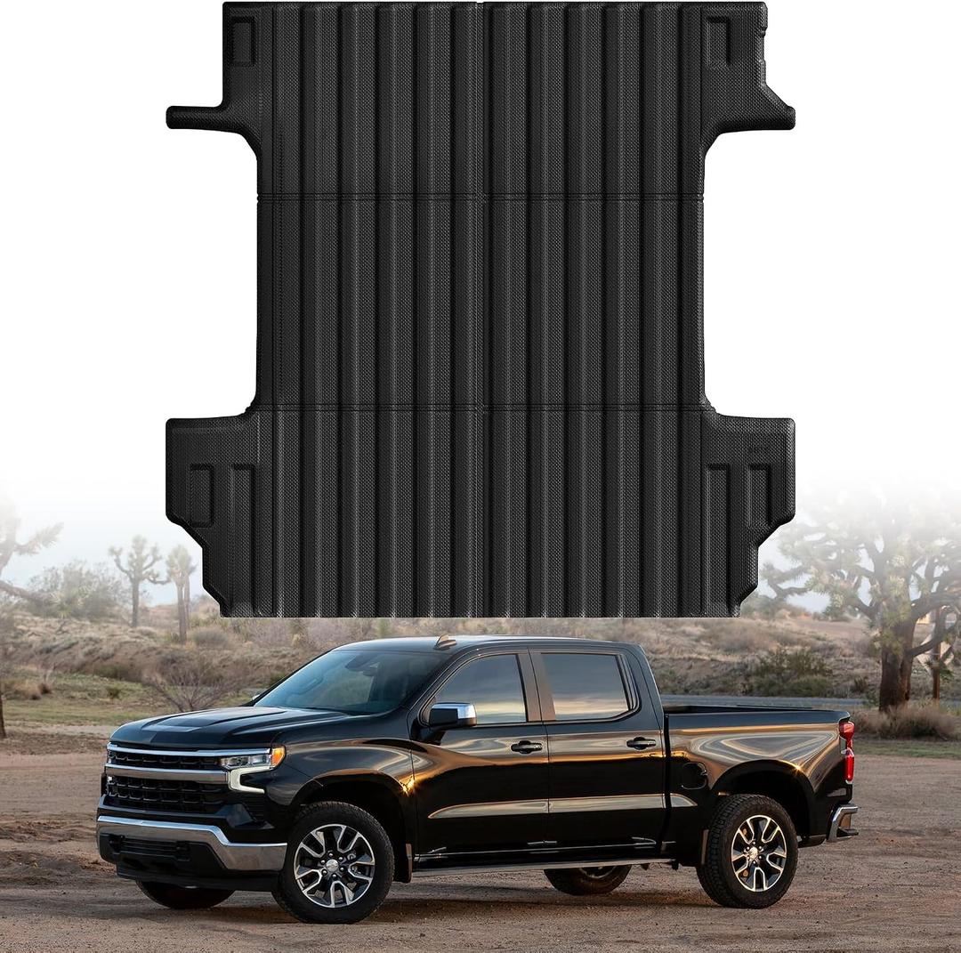 Truck Bed Mat Bed Liner Compatible for 2019-2026 Chevrolet Chevy Silverado 1500 | GMC Sierra 1500 (Only Fit 5.8FT, 69.92" Bed), Not Fit Drop-in Liner