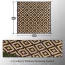 SAND MINE Reversible Mats, Plastic Straw Rug, Modern Area Rug, Large Floor Mat and Rug for Outdoors, RV, Patio, Backyard, Deck, Picnic, Beach, Trailer, Camping, Black & Brown, 10' x 10'