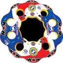 Wow Sports Tube-A-Rama Inflatable Floating Island - Holds Up to 10 People - 8 Seats - Water Raft for Adults & Kids