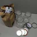 [6 Pack] 32 oz. Wide-Mouth Glass Mason Jars with Metal Airtight Lids and Bands 1 quart Large for Canning, Preserving, & Meal Prep